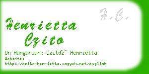 henrietta czito business card